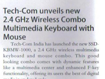 Tech-Com unevil  new 2.4 GHz Wireless Combo Multimedia keyboard